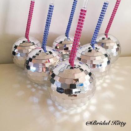 Disco Ball Party Drink Club Cup Silver 20oz..